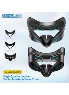 STARTRC GAMES VR Facial Interface and Face Pad for Meta Quest 3S, Sweat-proof and Breathable, Replaceable Ice Silk Lycra & Sweat-Proof PU Leather Pad,with Air-Circulation Design Facial Interface Accessories for Oculus Meta Quest 3S  - Image 2