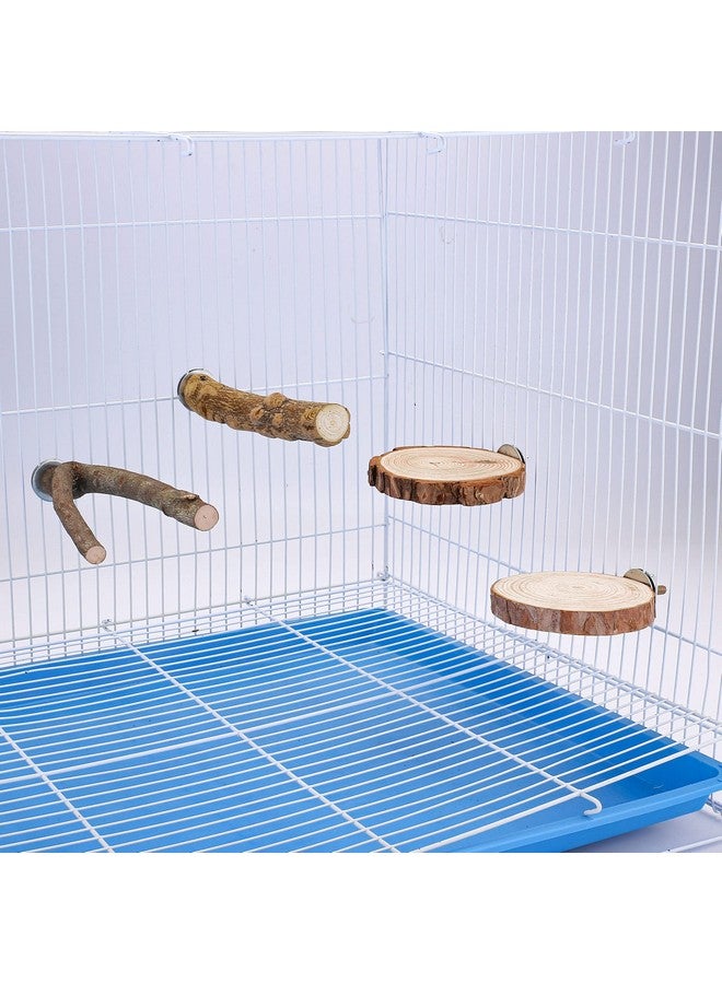 Mogoko Natural Wood Bird Perches Birdcage Stands Parrot Perch Stand Perch Platform Cage Accessories Cockatiel Toys for Budgies Parakeets Lovebirds - Image 3
