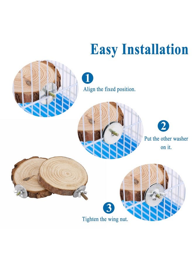 Mogoko Natural Wood Bird Perches Birdcage Stands Parrot Perch Stand Perch Platform Cage Accessories Cockatiel Toys for Budgies Parakeets Lovebirds - Image 4