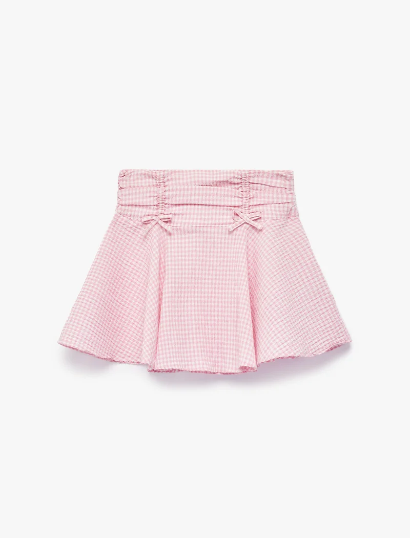 كوتون Gingham Skirt