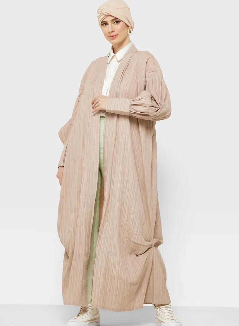 Khizana Puff Sleeve Abaya With Sheila