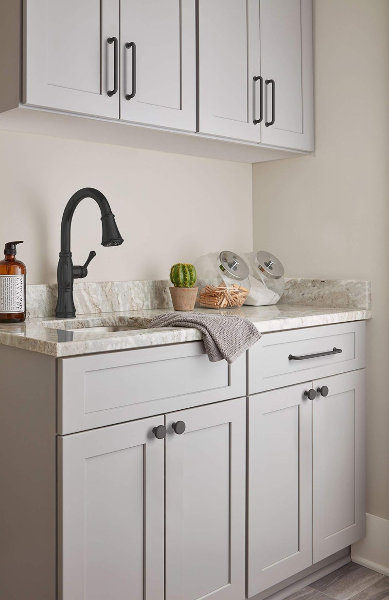 Amerock | Cabinet Pull | Matte Black | 5-1/16 Inch (128 Mm) Center-To-Center | Factor | 1 Pack | Drawer Pull | Cabinet Handle | Cabinet Hardware - Image 2