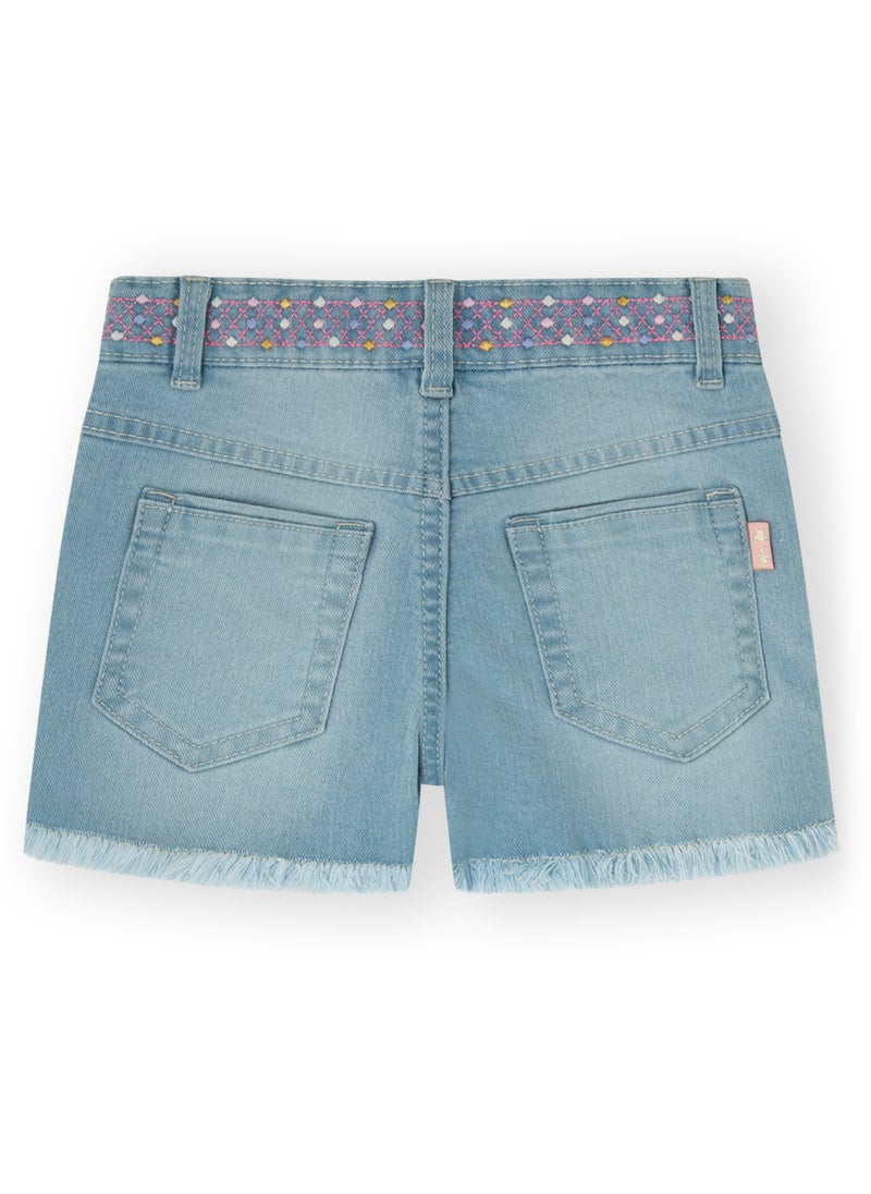 CANADA HOUSE Summer Comfort Blue Denim Shorts for Girls  - Image 2
