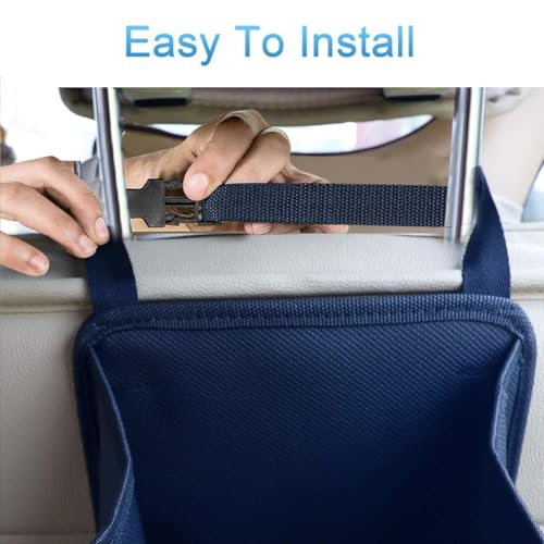 SHIBUI Car Backseat Organizer & Trash Bag – Waterproof, Anti-Slip, Multi-Compartment Storage for Toys, Tools, Snacks – Hanging Back Seat Utility Bag for Car, SUV, Truck. - Image 4