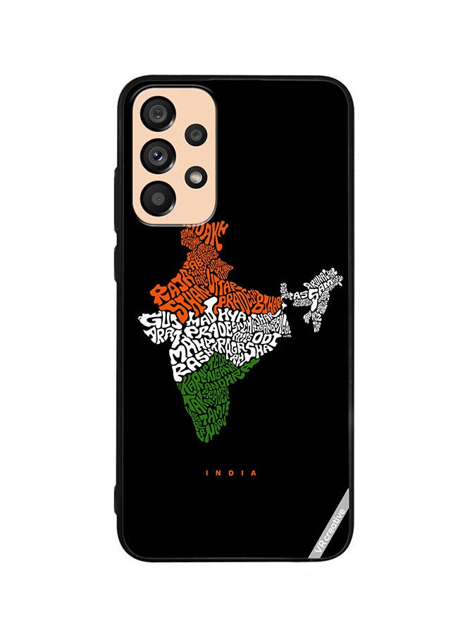 Protective Case Cover For Samsung Galaxy A23 India Map With All Indian States Name Design Multicolour