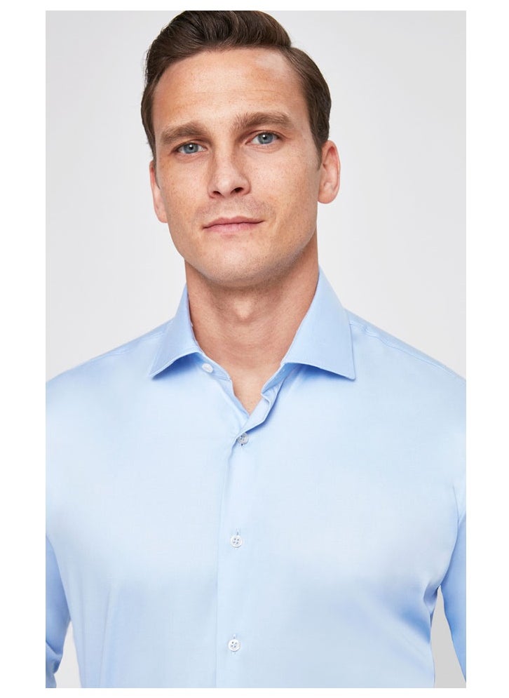 دي أس دامات Ds Damat Shirt Slim Fit Long Arm Blue  - Image 2