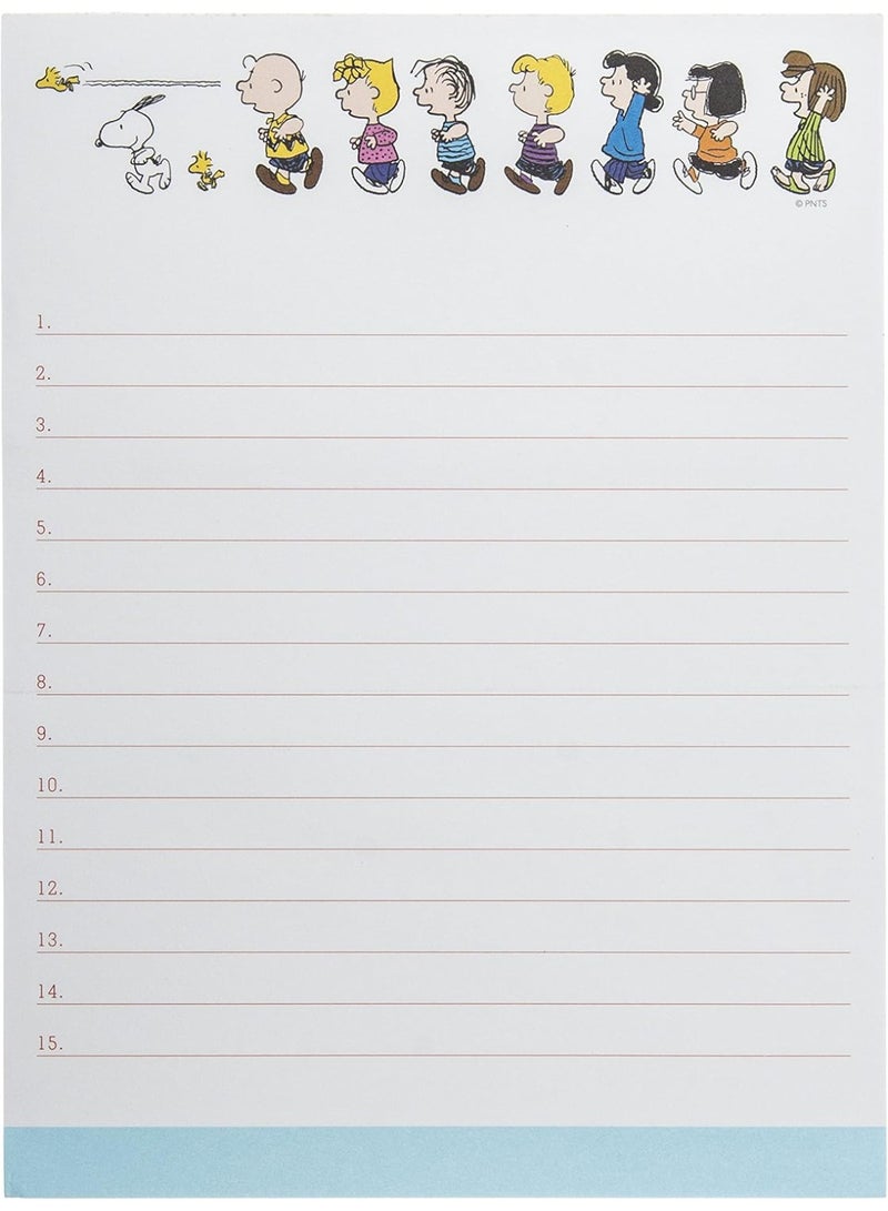 Graphique Graphique “Peanuts Run” Large Notepad | 150 Tear-Away Sheets | Task Planner | Daily Organizer | Memo Writing Pad | Priority Checklist | Undated | 6” x 8” - Image 1