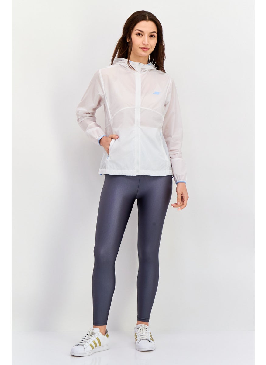 SKECHERS - Women Sportswear Fit Long Sleeve Training Hooded Jacket, White - Image 1