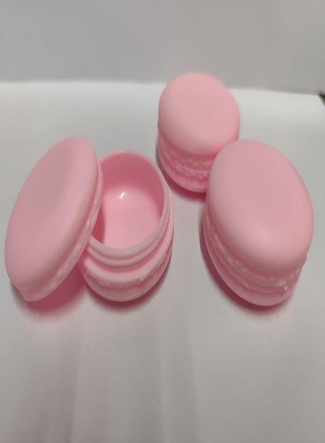 Shree MAHA Empty Jewellery Organizer Macaron Shape Container, Fancy Plastic Cosmetic Jars, Mini Storage Box for Eyeshadow, Makeup, Face Cream, Pack of 12, 10 gram (Pink) - Image 1