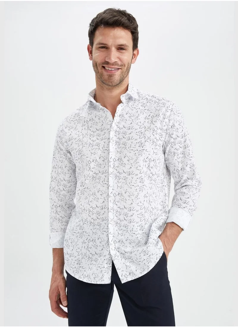 DeFacto Modern Fit Long Sleeve Printed Shirt