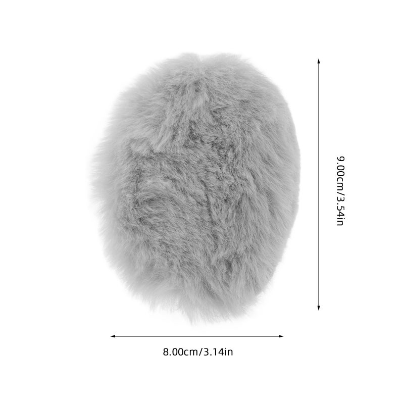 1 Pair Bandless Ear Muff Plush Ear Covers Winter Earmuff Cold Weather Ear Warmer Ear Protector For Women Men Outdoor Winter Grey - Image 5