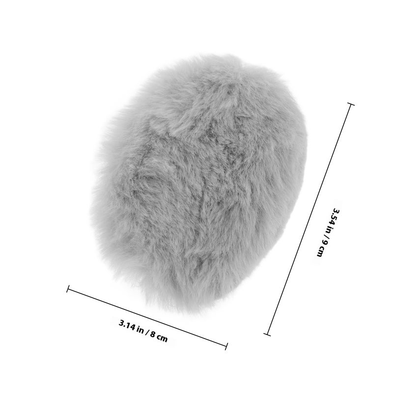 1 Pair Bandless Ear Muff Plush Ear Covers Winter Earmuff Cold Weather Ear Warmer Ear Protector For Women Men Outdoor Winter Grey - Image 2