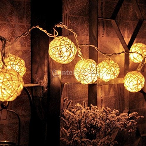 EBTOYS 10-Pack Wicker Balls Decorative Wicker Rattan Ball Vase Filler Wedding Baby Shower Festival Christmas Hanging Party Decoration - Blue - Image 5