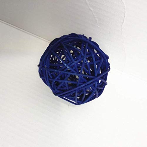 EBTOYS 10-Pack Wicker Balls Decorative Wicker Rattan Ball Vase Filler Wedding Baby Shower Festival Christmas Hanging Party Decoration - Blue - Image 2