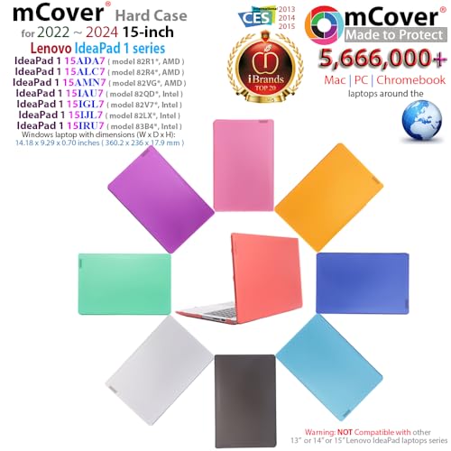 mCover Case Compatible ONLY for 20222024 15 Lenovo IdeaPad 1 Series 15ADA7 15AMN7 15ALC7 15IAU7 15IGL7 15IJL7 15IRU7 Windows Laptops NOT Fitting Any Other Models Clear - Image 3