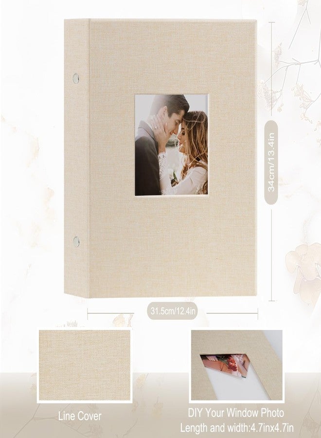 Artmag Fabric Photo Album 4x6 600 Large Capacity for Family Wedding Anniversary Linen Album Holds 600 Horizontal and Vertical Photos (600 Pockets, Beige) - Image 2