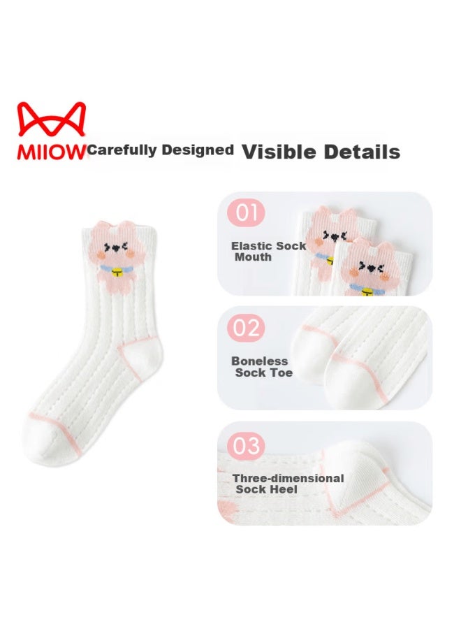 MIIOW Children's Socks For Girls Summer Thin Mid-calf Socks For Baby Girls, Casual Socks - Image 5