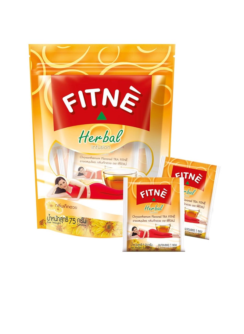 FITNE Chrysanthemum Herbal Tea Senna Infusion Smooth Mild Soothing Beverage Natural Gentle Detox Cleanse No Calories Caffeine Free, 30 Tea Bags - Image 1
