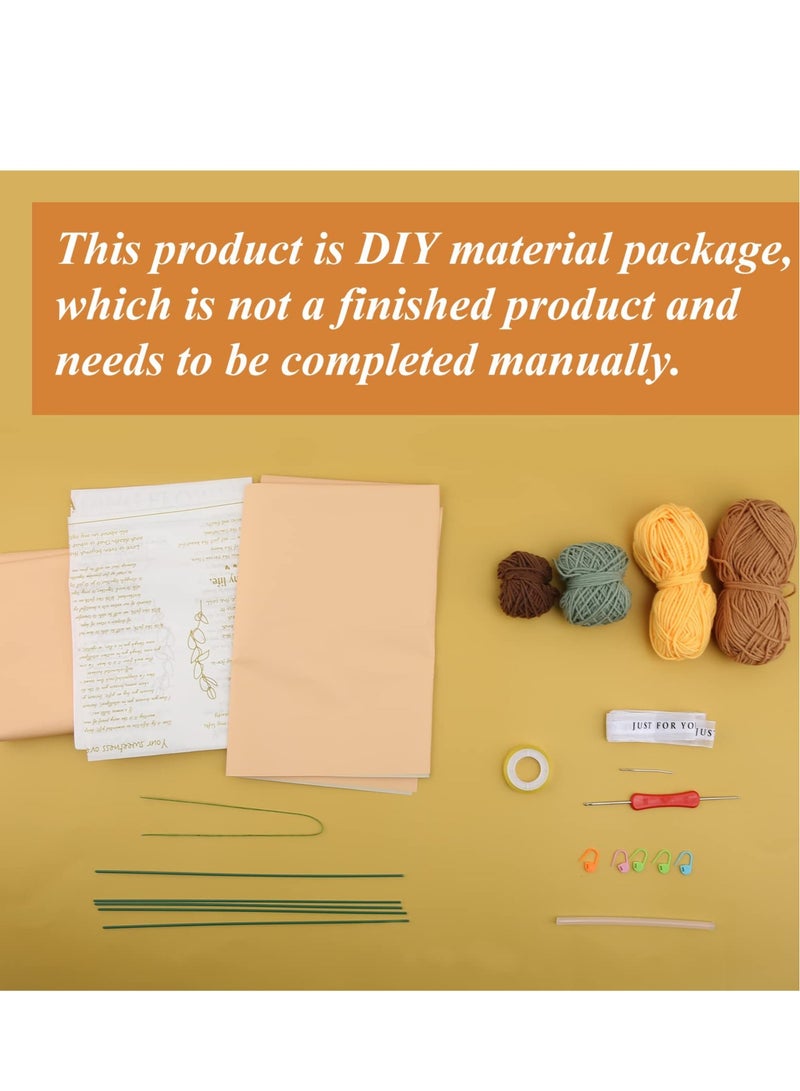 Excefore Beginner Crochet Kit, Beginner Friendly for Adults Teenagers, Crochet & Craft Kit (Sunflower Eucalyptus Leaves) - Image 5