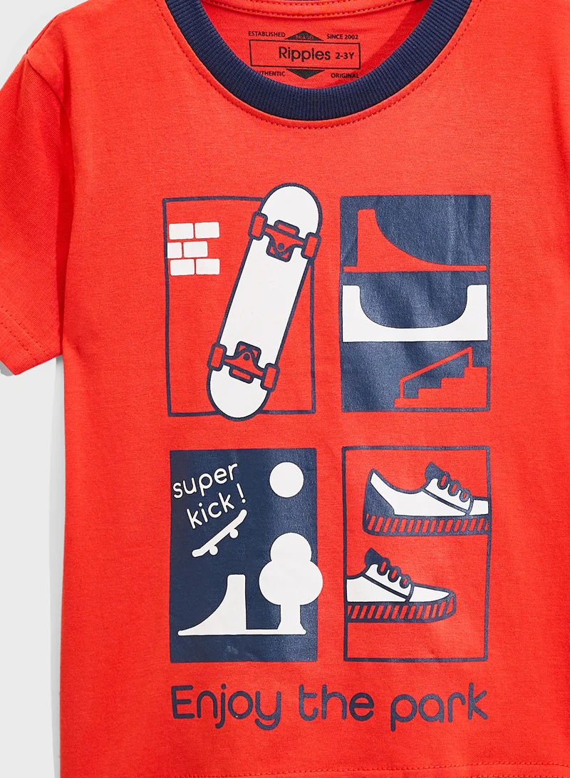 Ripples Boys Regular T-shirt