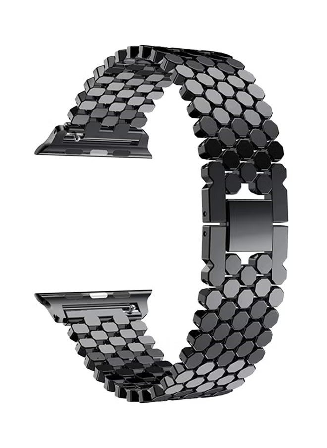Ozone Band Replacement for Watch 38/40mm, 42/44mm Fish-Scale Pattern IWatch Stainless Steel Chain Zinc Alloy Steel Strip for Apple Watch Series 5 4 3 2 1, 42/44 mm, stainless steel, 