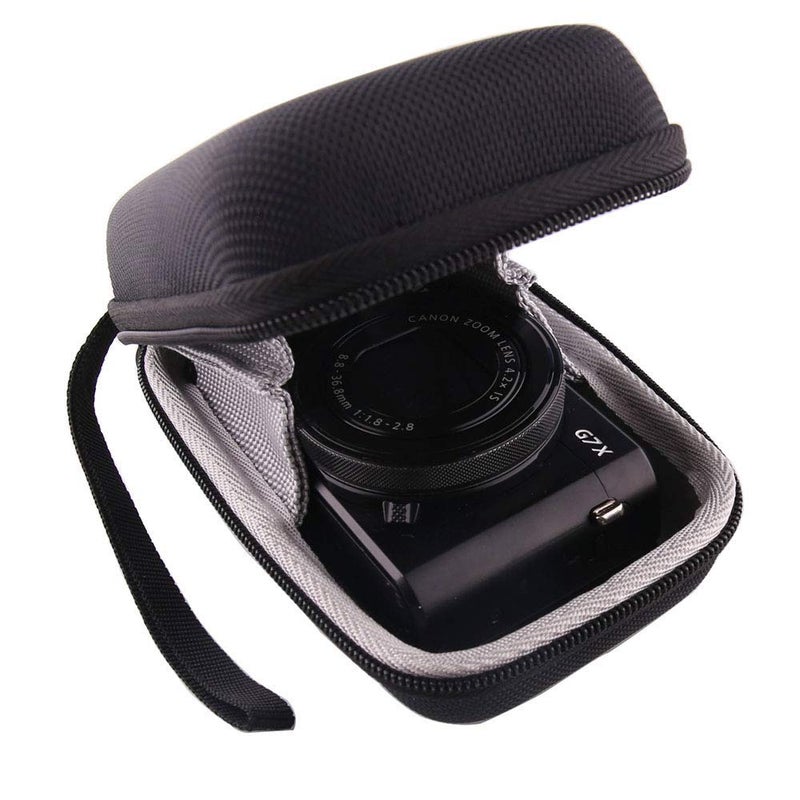 WERJIA حافظة سفر صلبة من WERJIA EVA لكاميرا كانون باور شوت SX720 SX620 SX730 SX740 G7X G7X مارك III G7X مارك II (أسود) - Image 1
