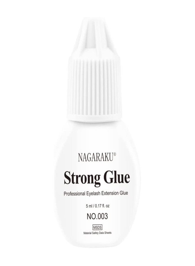 NAGARAKU Eyelashes Makeup Glue for Lashes Eyelash 5ml Glue Low Smell Non Odorless Fast Dry Sticker Connecting Fans (5ml Strong Glue) - Image 1