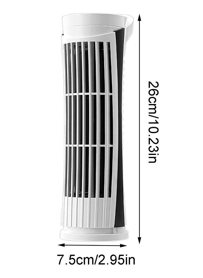 LEXIN Oscillating Table Fan with Night Light, Table Tower Air Conditioning Fan, Quiet Tower Fan, 10 Inch Floor Standing Fan Powerful for Home and Office, White  - Image 4