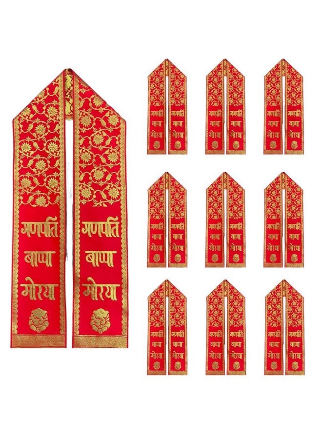 Satyam Kraft SATYAM KRAFT 12 Pcs Ganpati Bappa Printed Men,Women Handcrafted Khesh/Scraf/Dupatta/Patka For Spiritual Murti Decoration Accessories, Navratri, Diwali, lord Welcoming Ceremony, Pooja(72 INCH) - Image 1
