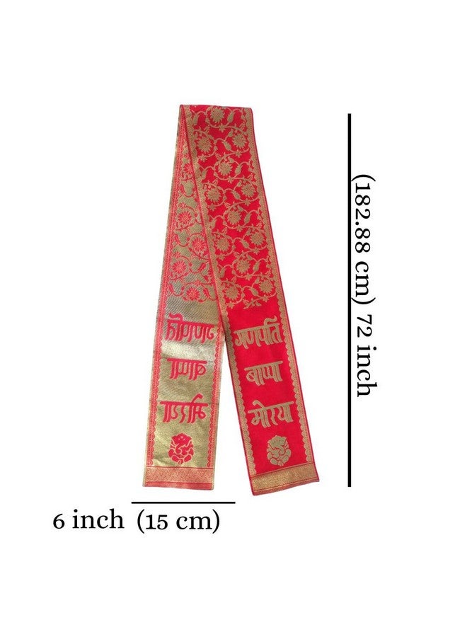 Satyam Kraft SATYAM KRAFT 12 Pcs Ganpati Bappa Printed Men,Women Handcrafted Khesh/Scraf/Dupatta/Patka For Spiritual Murti Decoration Accessories, Navratri, Diwali, lord Welcoming Ceremony, Pooja(72 INCH) - Image 2