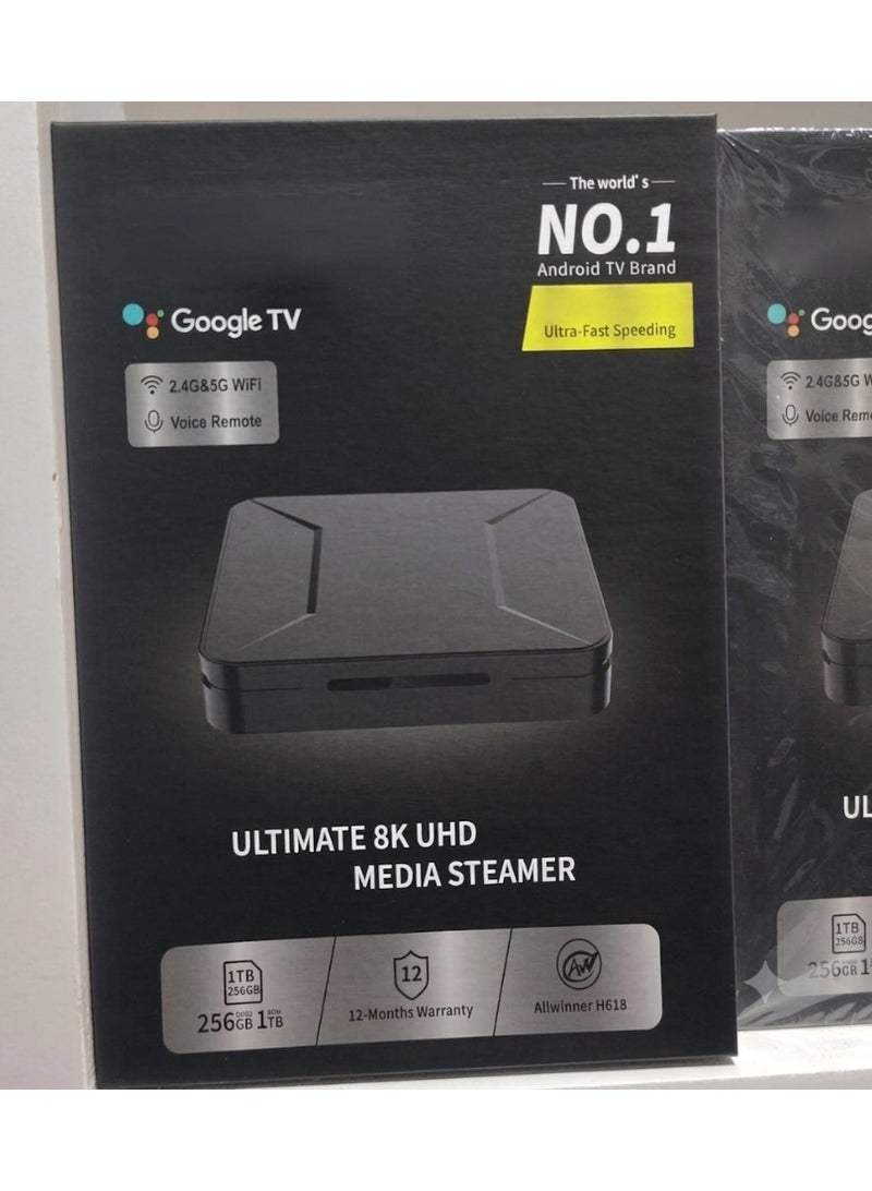 مشغل وسائط ذكي بدقة 8K UHD يعمل بنظام أندرويد مع جهاز تحكم صوتي وGoogle TV وواي فاي ثنائي النطاق وسعة تخزين 256 جيجابايت - Image 2