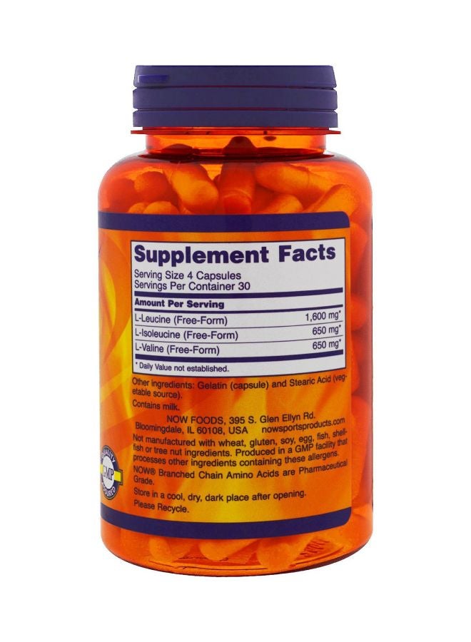 Now Foods Branched Chain Amino Acids Dietary Supplement - 120 Capsules - Image 2