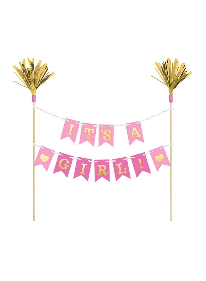 Amscan It's A Girl Cake Pick, Baby Shower Party Supplies