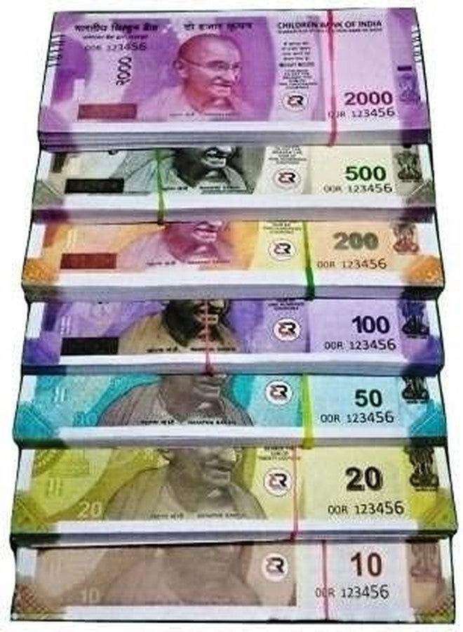 ريكون عملة ليزربوت 600 للأطفال، 100 وحدة من كل فئة، جميع الفئات جديدة: 10 | 20 | 50 | 100 | 200 | 500، عملة لعب اصطناعية، تعلم مهارات التعامل مع المال، نقود مزيفة، ورقة نقدية وهمية - متعددة الألوان (600) - Image 2