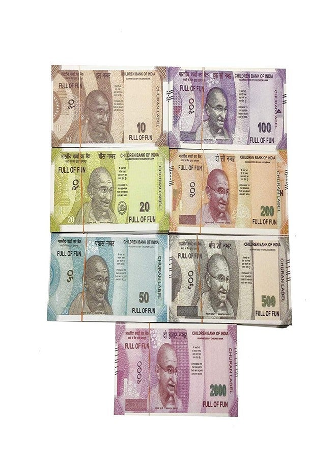 ريكون عملة ليزربوت 600 للأطفال، 100 وحدة من كل فئة، جميع الفئات جديدة: 10 | 20 | 50 | 100 | 200 | 500، عملة لعب اصطناعية، تعلم مهارات التعامل مع المال، نقود مزيفة، ورقة نقدية وهمية - متعددة الألوان (600) - Image 1