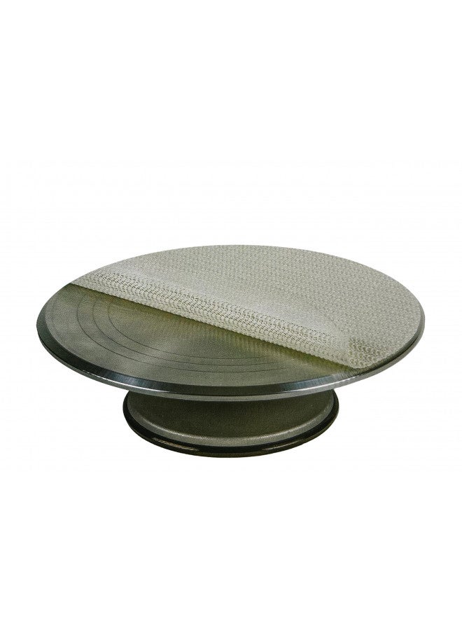 Ateco Revolving Cake Decorating Stand, Aluminum Turntable and Base with Non-Slip Pad, 12-Inch Round - Image 4