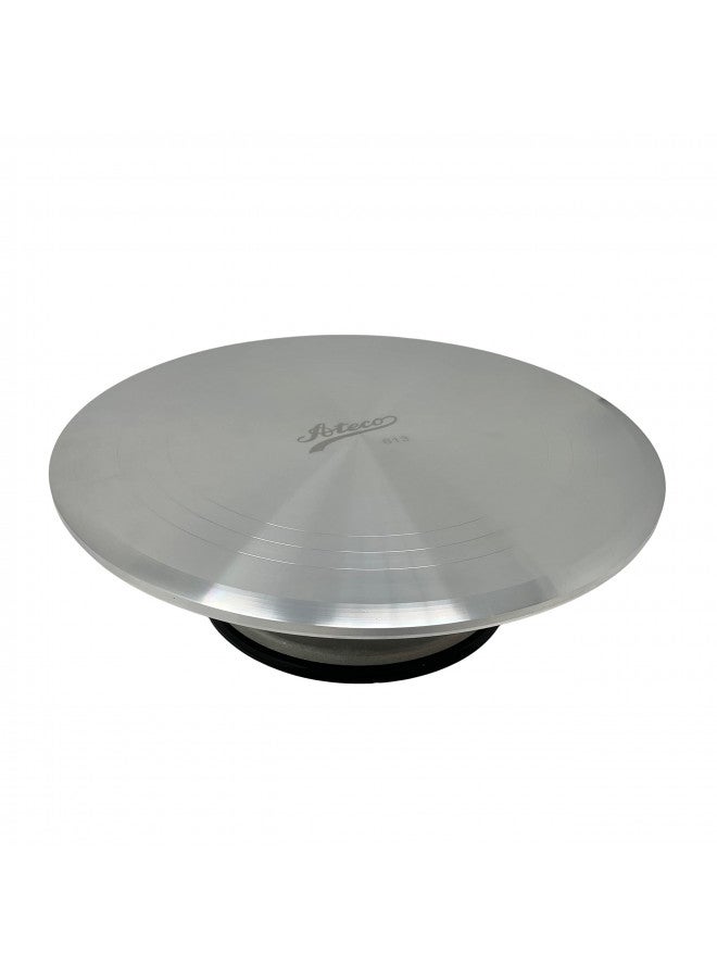 Ateco Revolving Cake Decorating Stand, Aluminum Turntable and Base with Non-Slip Pad, 12-Inch Round - Image 1