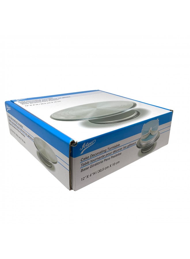 Ateco Revolving Cake Decorating Stand, Aluminum Turntable and Base with Non-Slip Pad, 12-Inch Round - Image 2