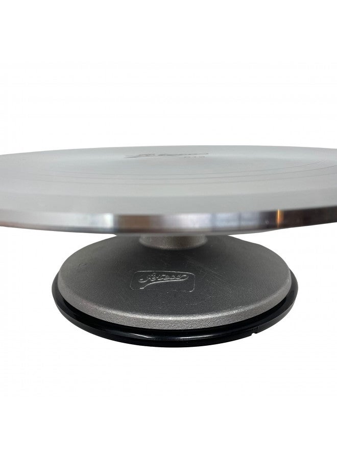 Ateco Revolving Cake Decorating Stand, Aluminum Turntable and Base with Non-Slip Pad, 12-Inch Round - Image 3