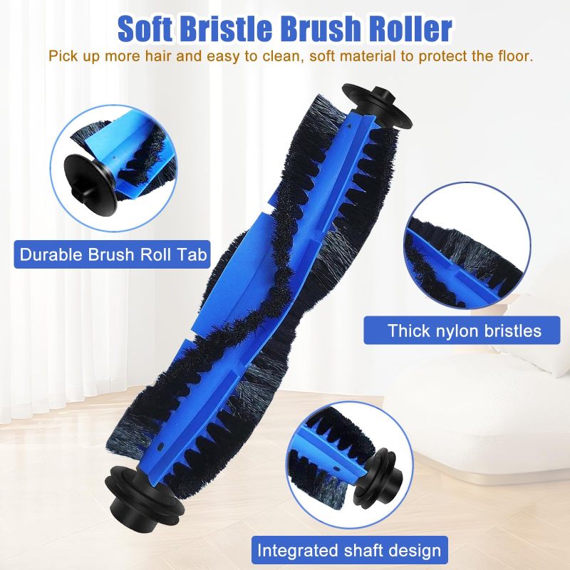 Replacement Parts Compatible with Eufy RoboVac 11S 30C Models - Main Roller Brush 4 Filters 4 Side Brushes Cleaning Tool for Optimal Performance Long-Term Use - Image 3