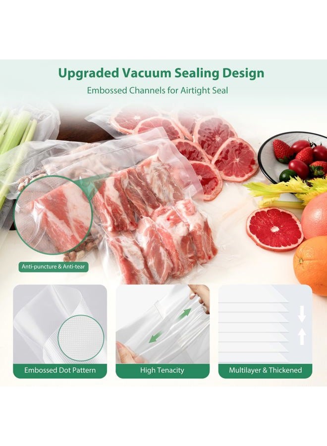 Beelicious Pro Vacuum Sealer Bags for Food Storage 150 Gallon 11" x 16" and Quart 8" x 12" and Pint 6" x 10", with BPA-Free, Commercial PreCut Vacuum Seal Bags for Sous Vide & Seal a Meal - Image 2