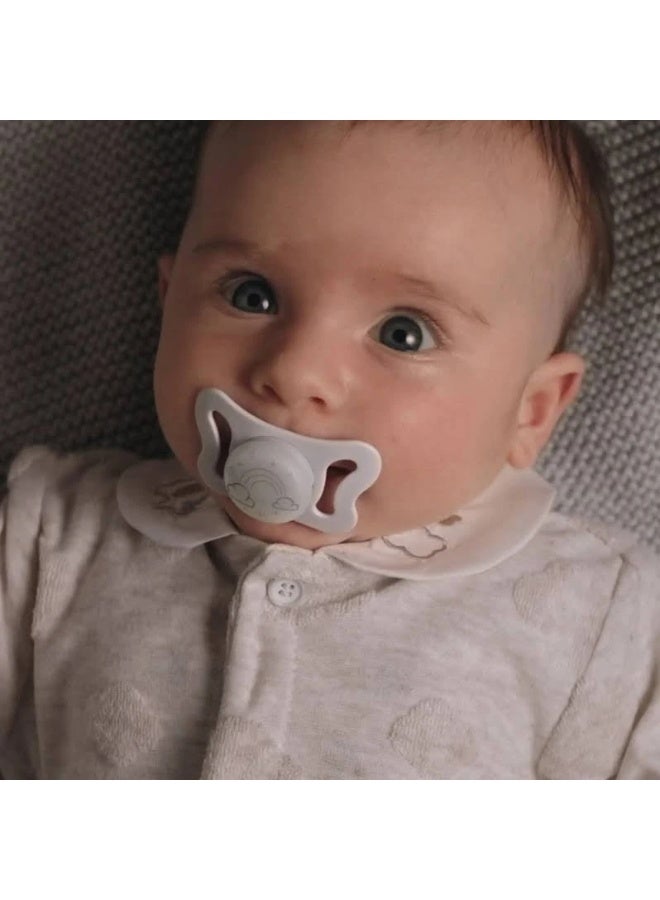Chicco Physio Micrò Glow in the Dark Pacifier 0-2m Green/Grey x2 - Image 3