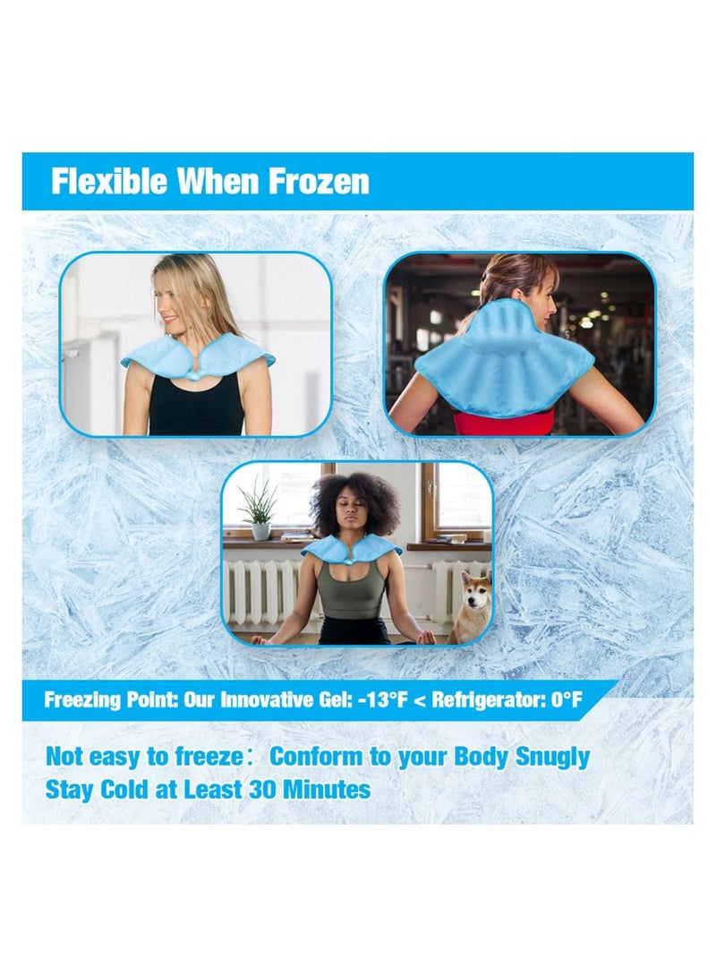 حزمة ثلج لإصابات الرقبة والكتف قابلة لإعادة الاستخدام حزمة الباردة الرقبة للكتفين وتسكين آلام أعلى الظهر - Image 3