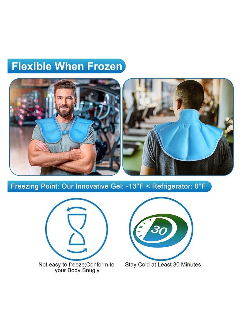 حزمة ثلج لإصابات الرقبة والكتف قابلة لإعادة الاستخدام حزمة الباردة الرقبة للكتفين وتسكين آلام أعلى الظهر - Image 4