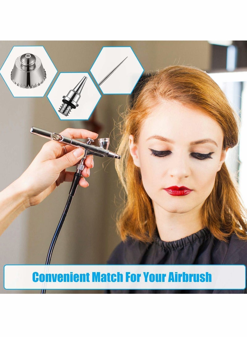 Airbrush Nozzle Needle Cap Kit with Wrench Replacement Parts for Spray Gun Sprayer Accessories, 0.2 mm, 0.3 0.5 mm 10 Pieces - Image 5