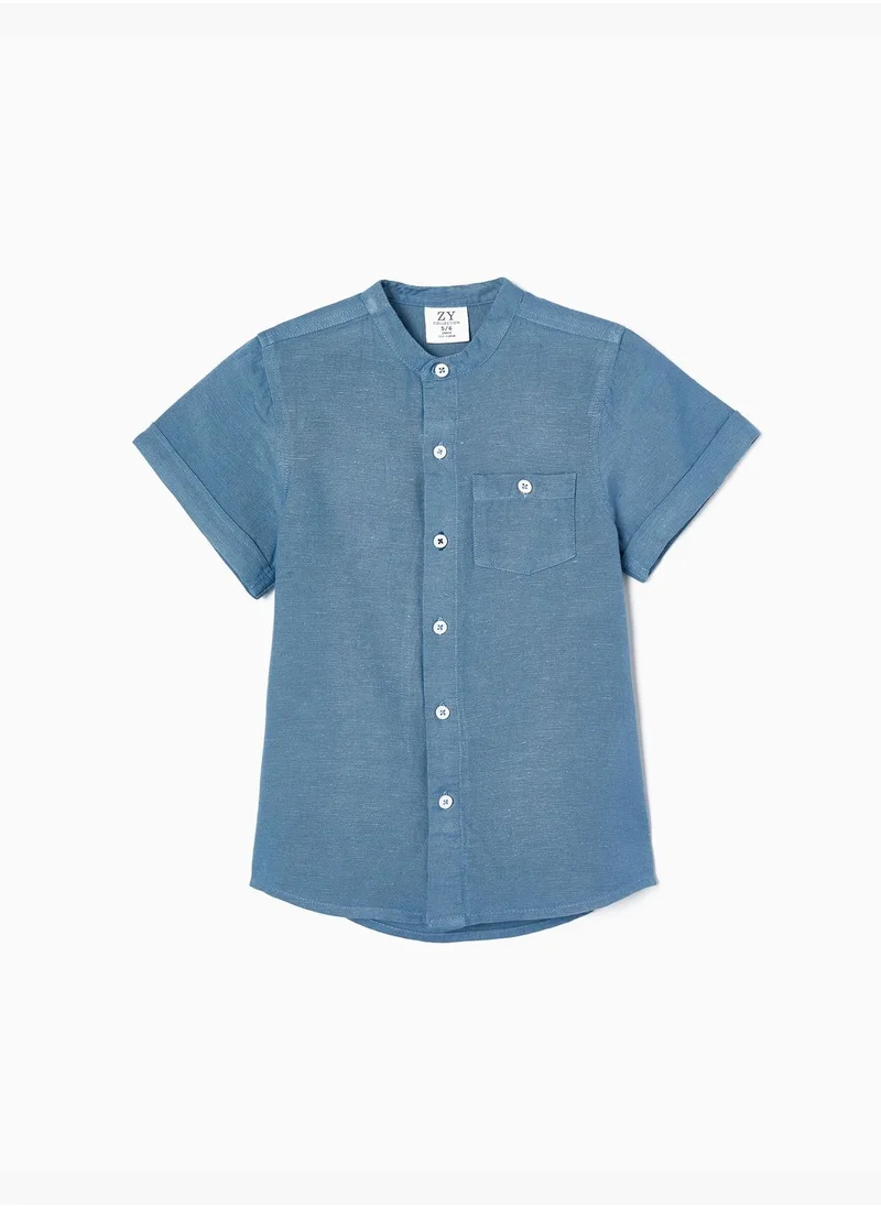 Zippy Zippy Short Sleeve Shirt With Mao Collar For Boys