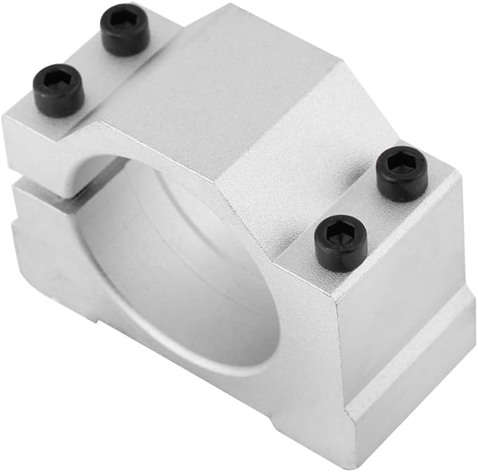 52MM Spindle Motor Mount Bracket Clamp For CNC Engraving Machine And 3D Printer Durable Sand Finish Cast Aluminium - Image 1