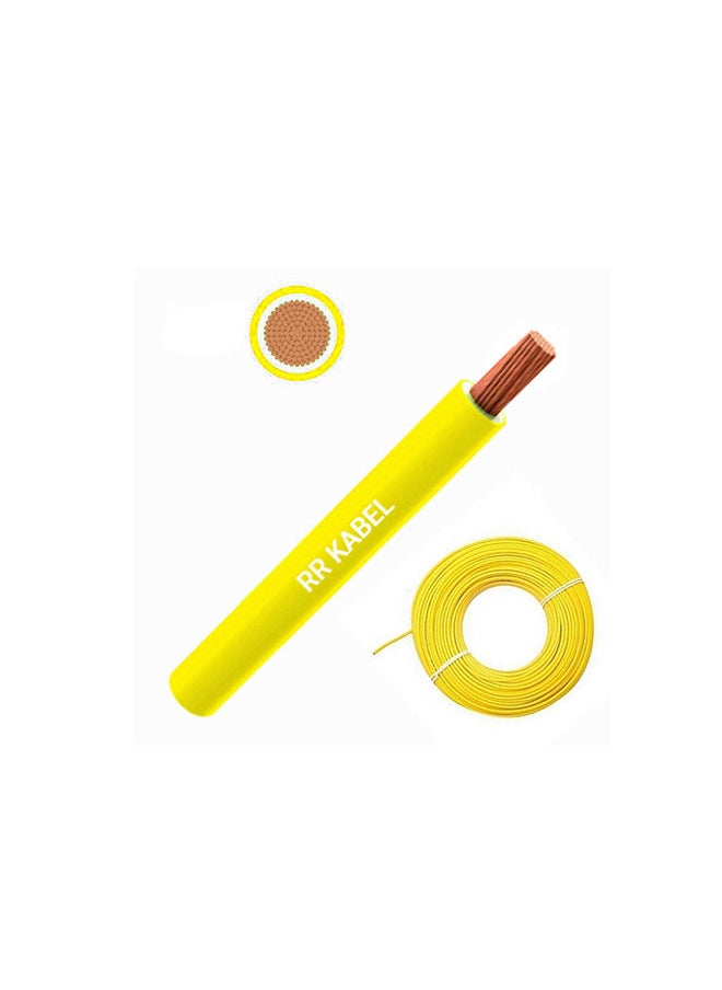 RR RR Multi Strand Pure Copper Single Core Flexible Cables | Trirated Electrolytic Conductor up to 105C Fire Resist Electric Panel Wire | BS6231 ISO9001 CE Compliant 100Y(90m) Roll (1mm, Yellow) 