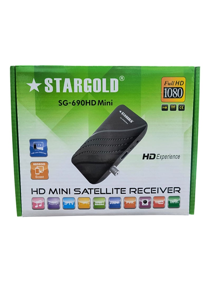 Stargold SG-690 HD Mini Satellite Receiver with Full HD 1080p and 5000 Channel Memory  - Image 3