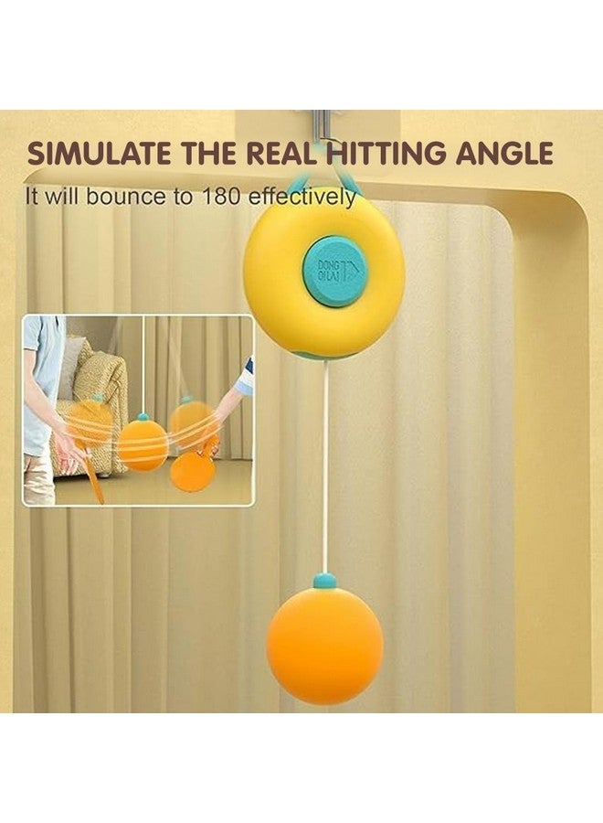 Super Toy Toy Table Tennis Trainer Set Portable Ping Pong Hanging Ball And Racket Table Tennis Trainer Adjustable For Living Room Door Sports Practice For Adults And 5 6 7 8 Years Kids - Image 3